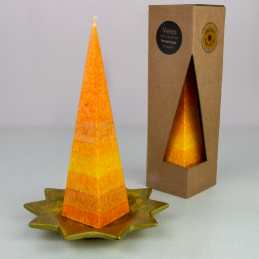 Vela Pirámide Naranja –...